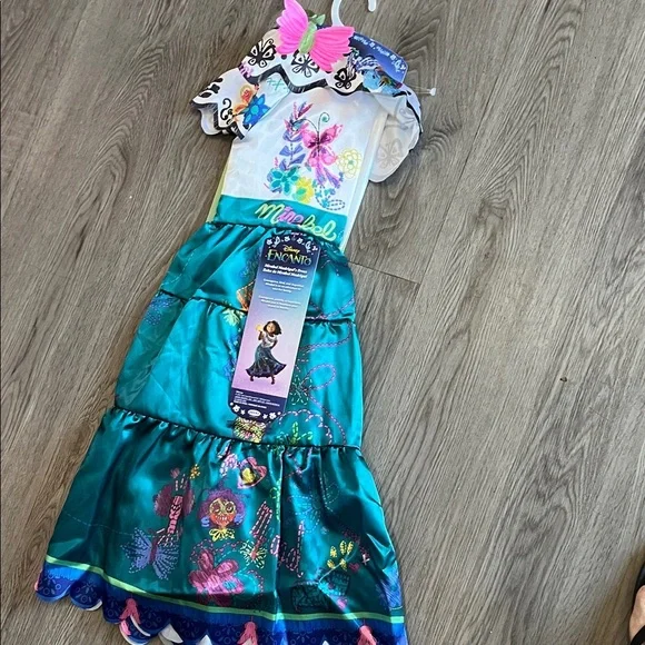 Disney Encanto Mirabel Kids Costume - Teal and White - Picture 4 of 7